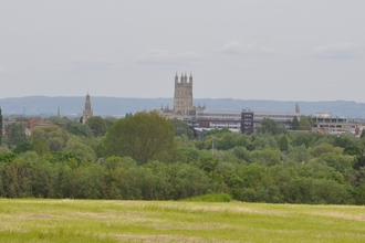 A view of the city from the Eco Park with the cathedral in the centre