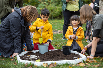 Children having fun at Gloucestershire Wildlife Trust's Autumn Fest in 2022