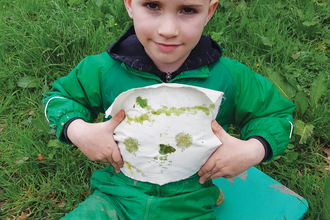 A child taking part in an outdoor activity