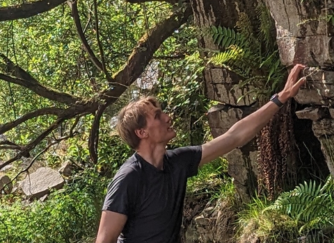 YAG member investigating nature