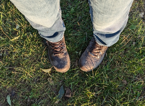 Muddy boots